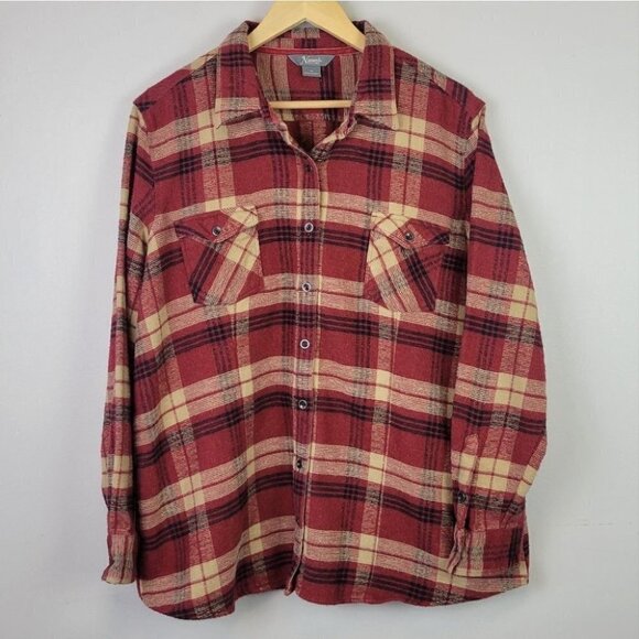 NATURAL reflections plaid button shacket overshirt rustic 1x - Picture 10 of 10